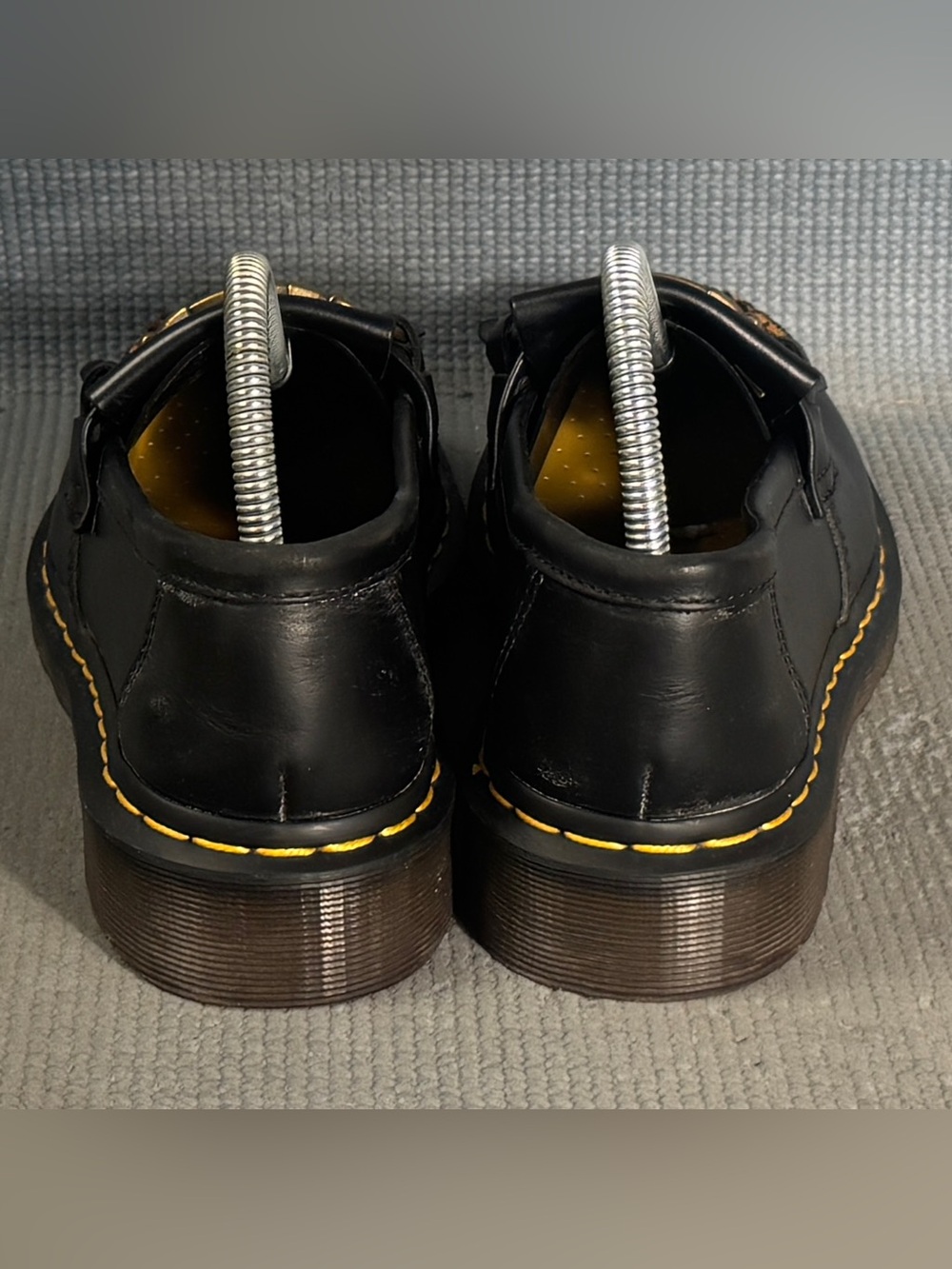 Dr. Martens Adrian Snaffle Loafer Black/Micro Leopard Hair Shoes Women’s Size 7 - Picture 7 of 9